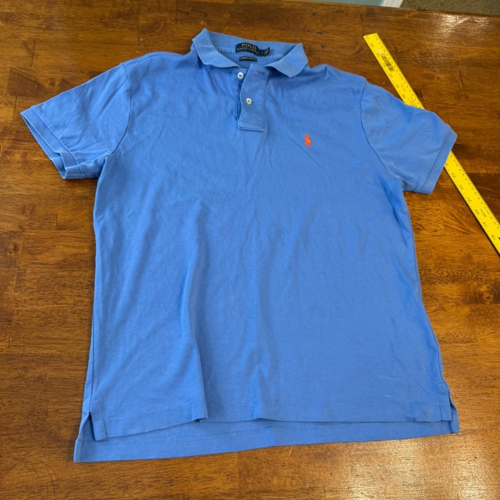 Ralph Lauren Sky Blue Polo Shirt custom slim fit size medium